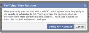 Facebook Pafe verification,Verify your facebook page